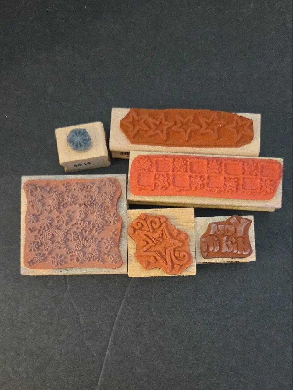 Wooden Star and Reward Stamp Set - Set of 6 Stamps